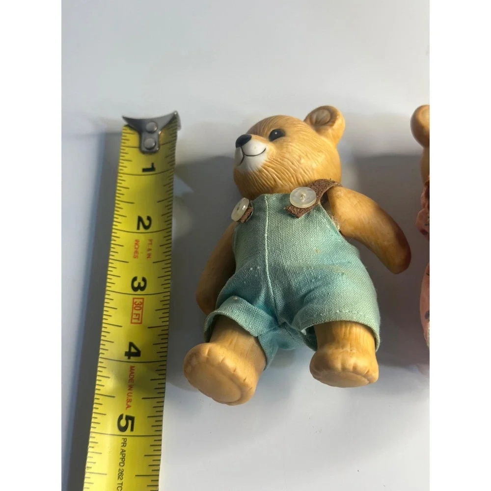 VTG 90s HOMCO Teddy Bear Porcelain Collectible Ceramic Figurines 2Pcs Home Decor
